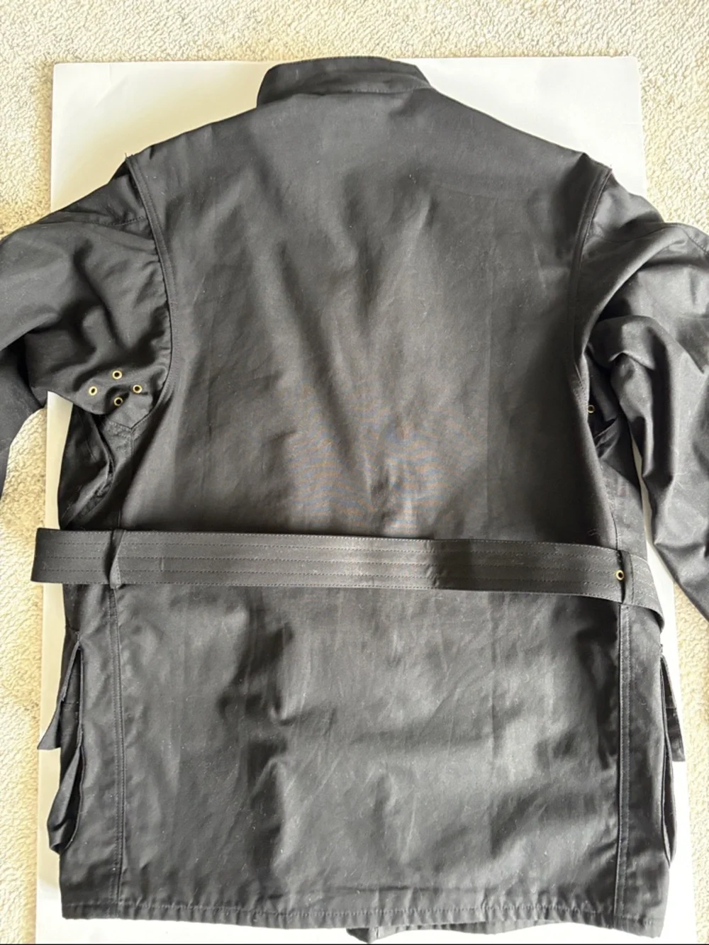 Mens Barbour International Wax Jacket - black, 42 - Picture 8 of 13